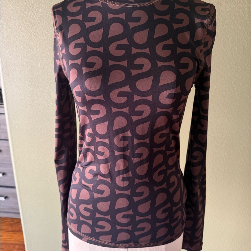 STINE GOYA Brown Graphic Long Sleeve Top